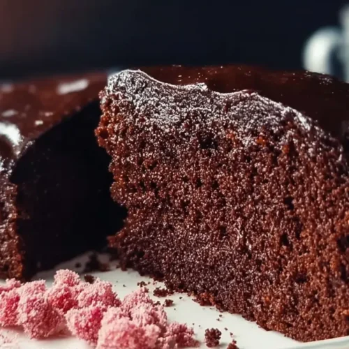 Soft and Moist Chocolate Cake: 3 Flavor Upgrades 2 A delectable soft and moist chocolate cake slice with frosting