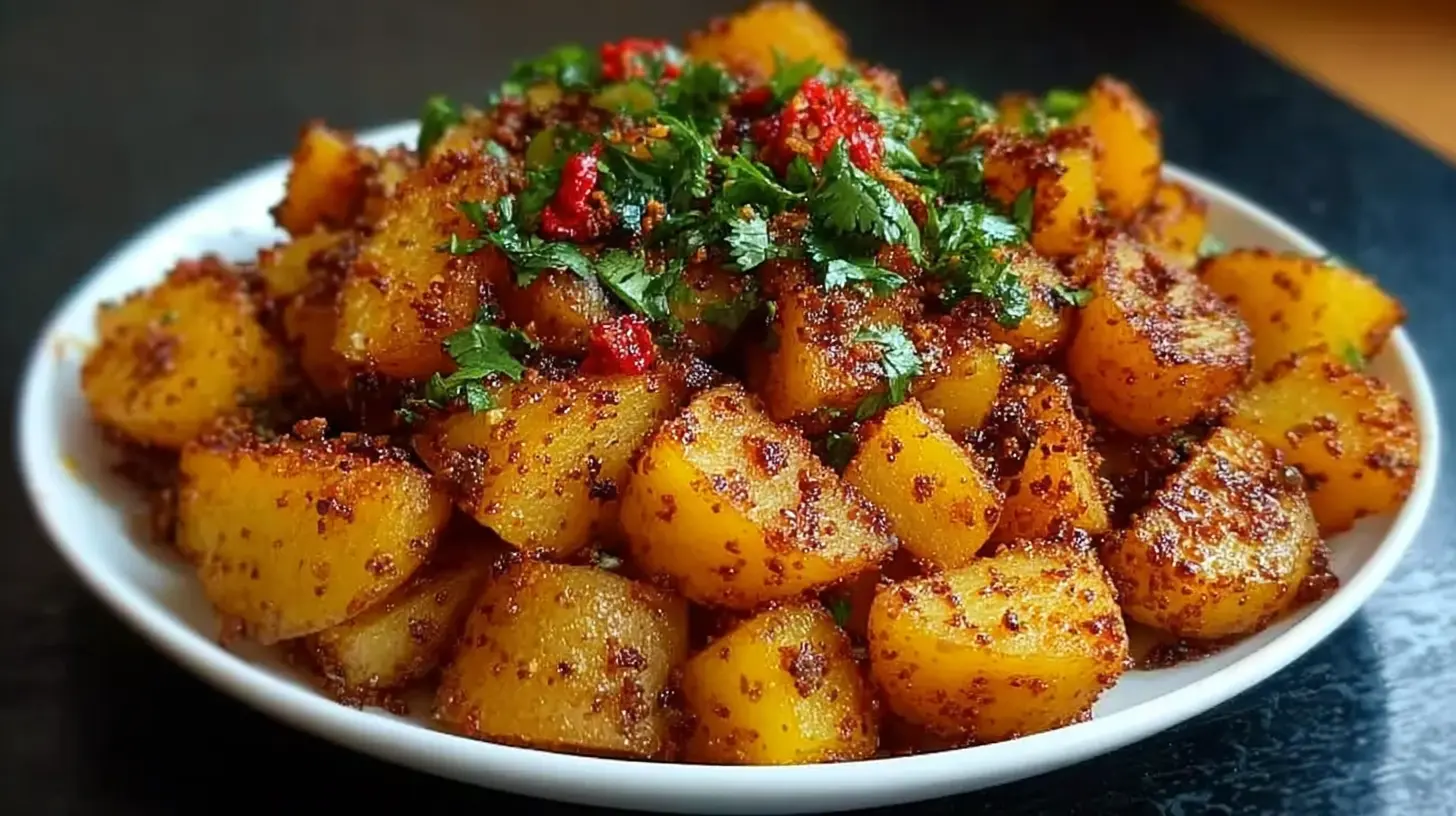 Spicy Mexican-Style Street Potatoes: 7 Flavor Hacks 1 Close-up of vibrant spicy street potatoes, ready to eat.