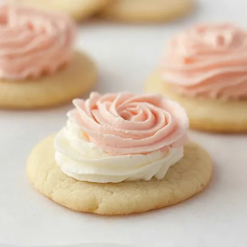 Sugar Cookie Frosting: The 3 Best Flavors 2 A bowl of smooth, white sugar cookie frosting, ready for piping.