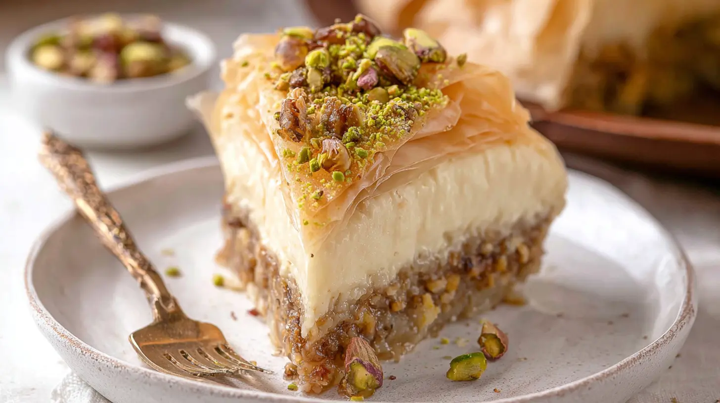 Baklava Cheesecake Cookies: How to Bake 9 1 A plate of freshly baked Baklava Cheesecake Cookies, with intricate layers visible.
