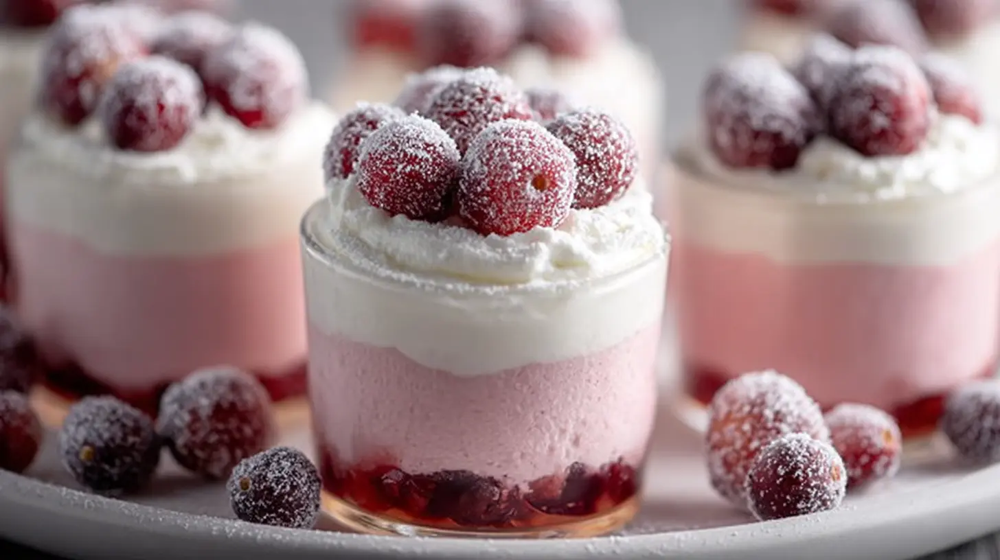 Cranberry Mousse Cups: 9 Delicious Variations! 1 Delicious cranberry mousse cups with a creamy texture