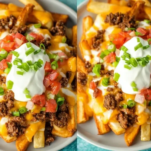 TACO BELL NACHO FRIES: 9 Facts You Didn't Know 2 A vibrant close-up of Taco Bell Nacho Fries, with seasoned potatoes and cheese sauce