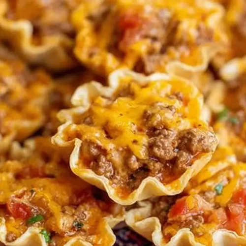 A platter of crispy taco ranch bites, perfectly golden brown.