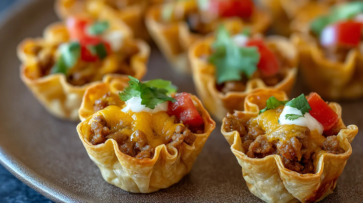 Closeup view of crispy taco ranch bites, ready to enjoy.