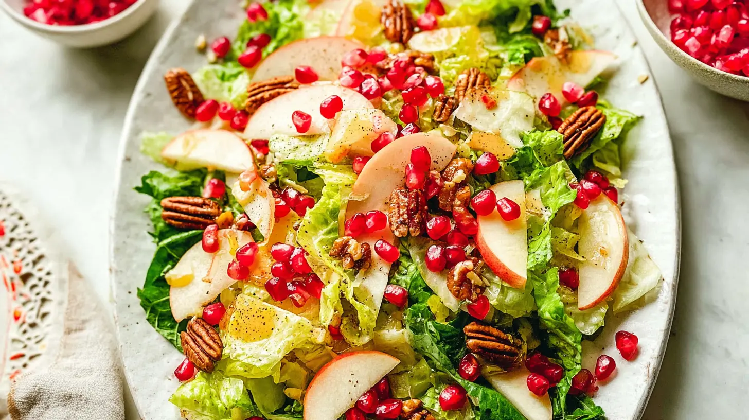 Pomegranate Salad: How to Make 3 Amazing Ones 1 A bowl of colorful pomegranate salad with various greens and toppings.