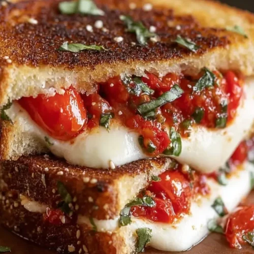 Bruschetta Grilled Cheese Sandwich: 10 Minute Meal 2 A delicious bruschetta grilled cheese sandwich with melted cheese
