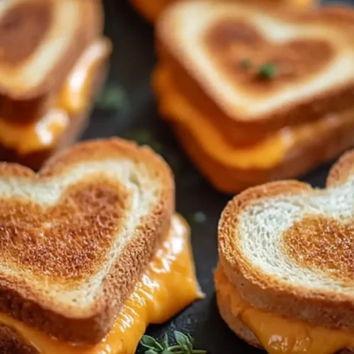 Mini Grilled Cheese Hearts: 7 Fun Ways to Serve Them 2 Small heart-shaped grilled cheese sandwiches