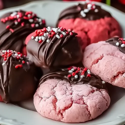 Valentine’s Day Chocolate Covered Strawberry Cookies: 3 Easy Steps 2 Platter of Valentine’s Day Chocolate Covered Strawberry Cookies