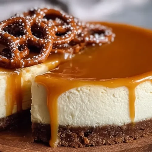 White Chocolate Salted Caramel Cheesecake: Why It's a Top 1 Dessert 2 A rich white chocolate salted caramel cheesecake, freshly prepared.