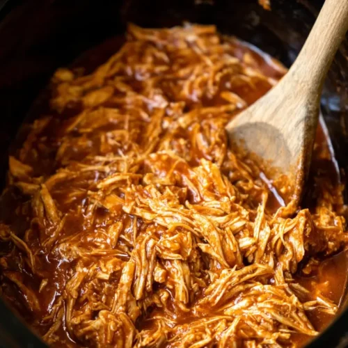 Delicious crockpot BBQ chicken, slow-cooked to perfection