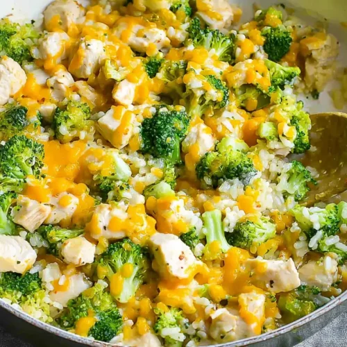 Dump-and-Bake Creamy Chicken Broccoli Rice — classic comfort.: 4 Quick Tips 2 A wholesome dump-and-bake creamy chicken broccoli rice casserole dish ready to eat