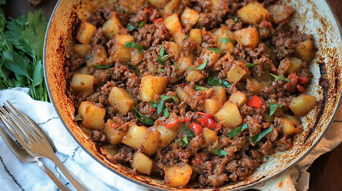 Simple Ground Beef Comfort Meal: The Best 3 Recipes 1 Closeup of a delicious, easy ground beef comfort dish with savory sauce.