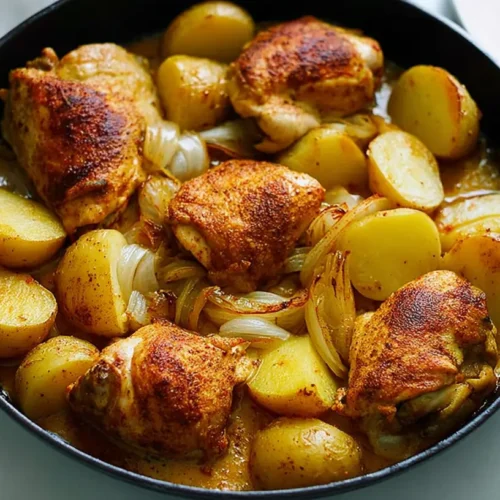 One-Pan Chicken and Potatoes: 5 Easy Weeknight Dinners 2 Roasted One-Pan Chicken and Potatoes with herbs and spices