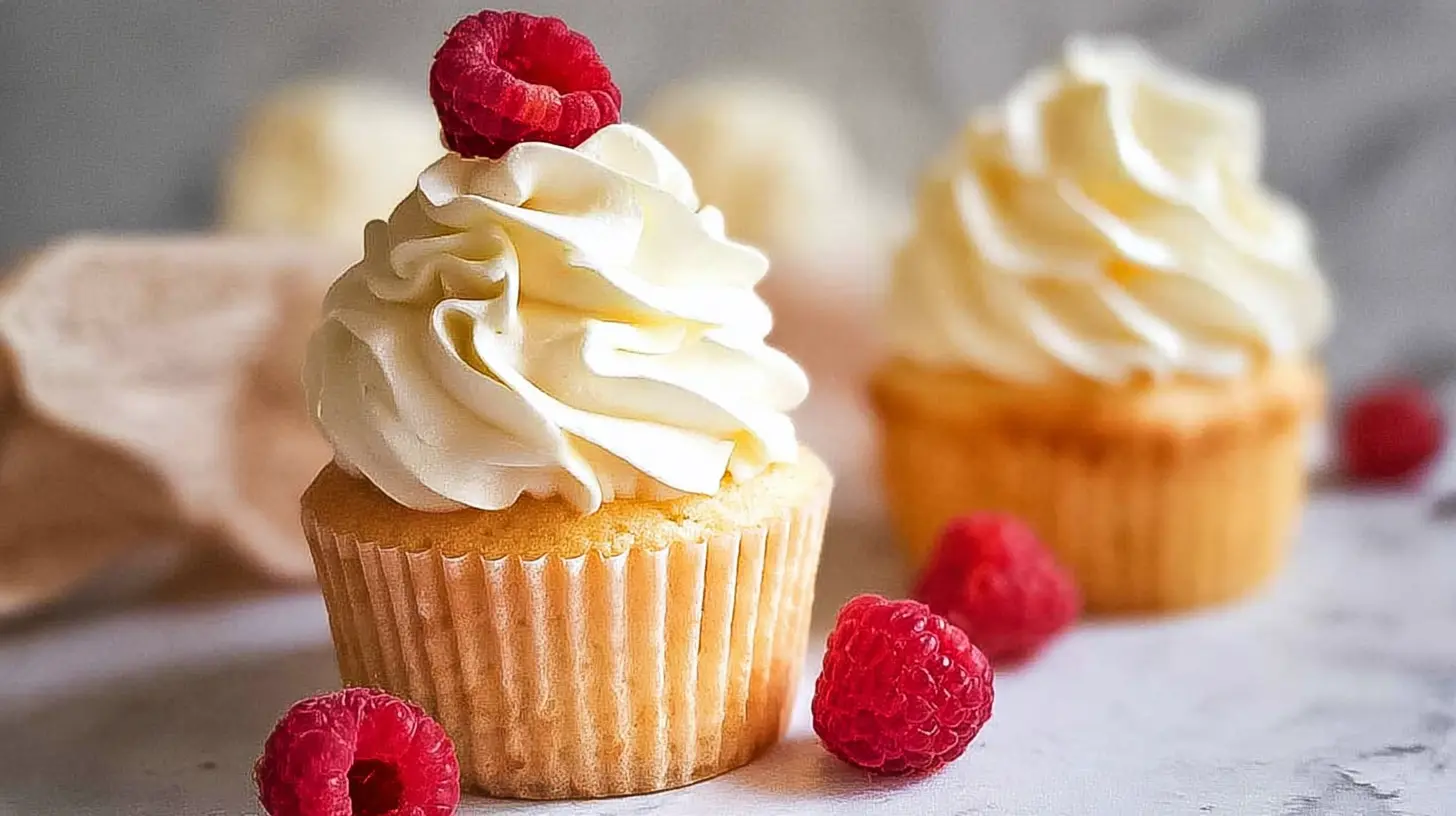 Easy Vanilla Cupcakes: Master 4 Simple Baking Secrets 1 Freshly baked easy vanilla cupcakes with smooth white icing