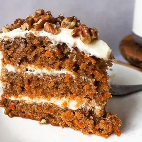 Simple Carrot Cake Dessert: 5 Easy Steps 2 A Simple Carrot Cake Dessert, beautifully plated and ready to eat