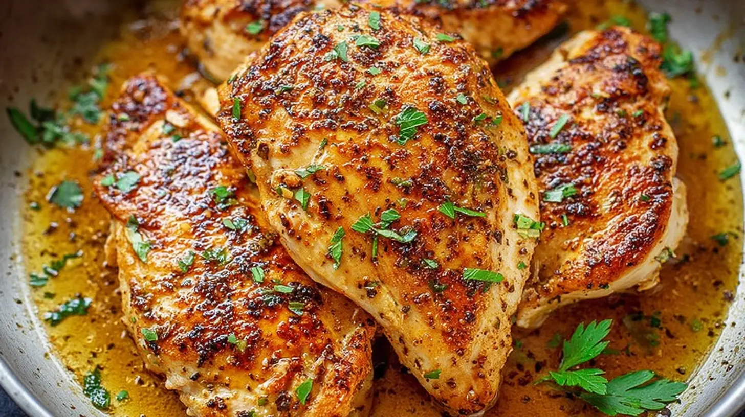 A simple and delicious baked chicken breast, ready to serve.