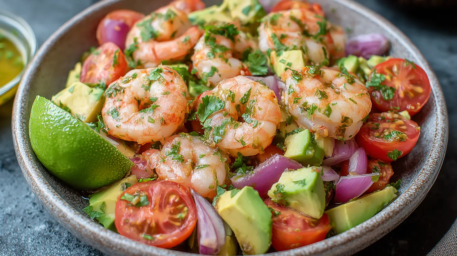 Shrimp Avocado Salad Bowl — light, protein-packed, bright lime.: 5 Reasons to Try It 1 Healthy shrimp avocado bowl featuring fresh ingredients and a zesty dressing