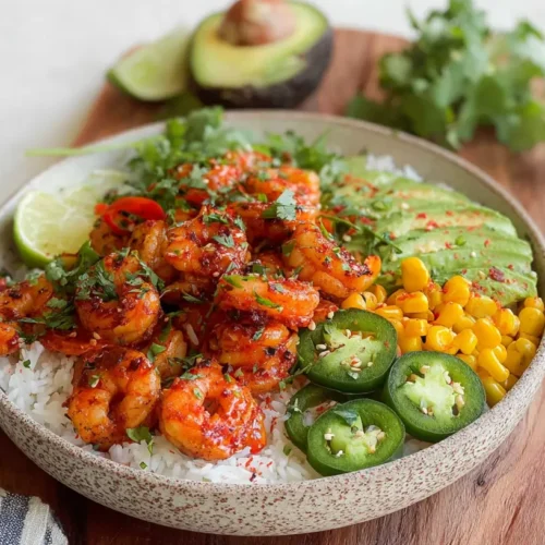 Fast Shrimp Rice Bowl: Top 3 Benefits Today 2 A vibrant fast shrimp rice bowl with fresh vegetables and sauce