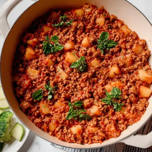 Lazy Night Ground Turkey Dinner: Why 1 Pan is Key 2 A prepared Lazy Night Ground Turkey Dinner in a skillet, ready to serve