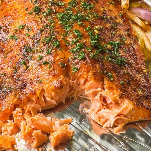 Perfect Oven Baked Salmon: 5 Reasons You'll Love It 2 Perfect oven baked salmon fillet, flaked and ready to serve