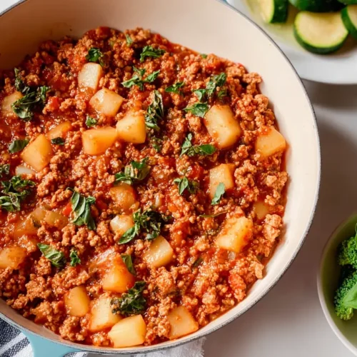 A healthy comfort ground turkey dinner presented on a rustic plate, emphasizing nutritious ingredients.