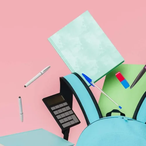 A graphic promoting Back to School Sales 2026 with school supplies backdrop