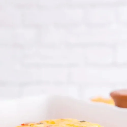 A freshly baked meal prep breakfast casserole, ready for the week ahead.