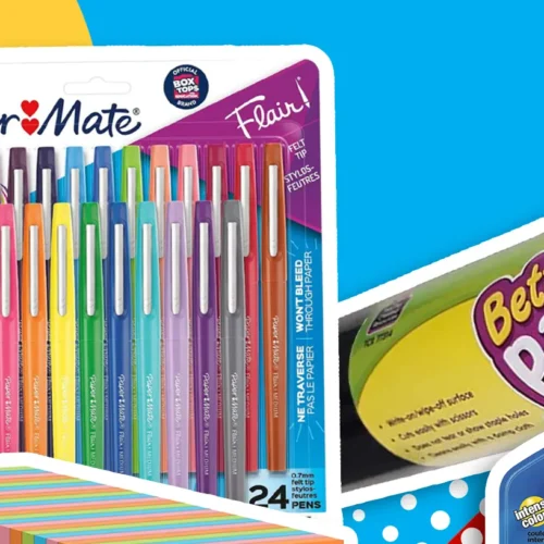 Various teacher classroom supplies displayed, highlighting great deals for educators.