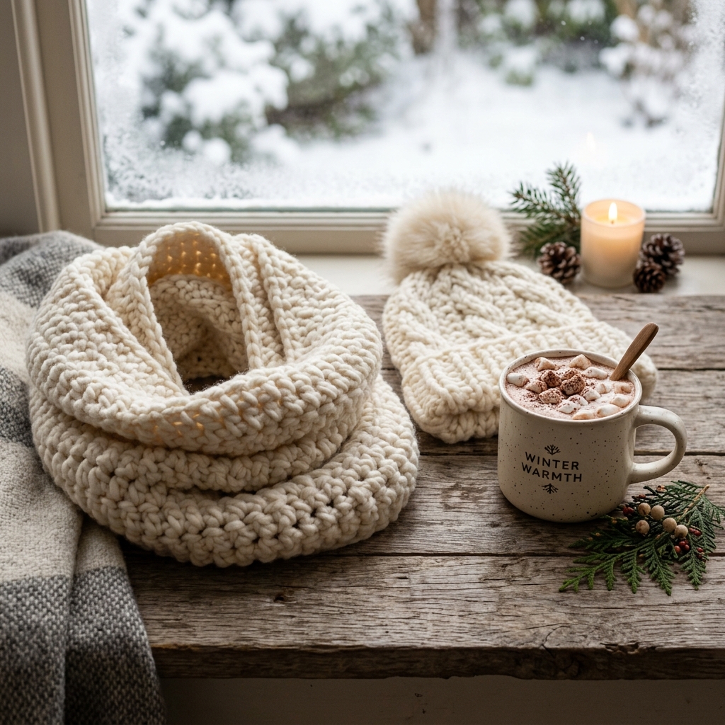 Last-Minute Chunky Crochet Gifts You Can Make in an Evening 2 Chunky Crochet Infinity Scarf and Beanie